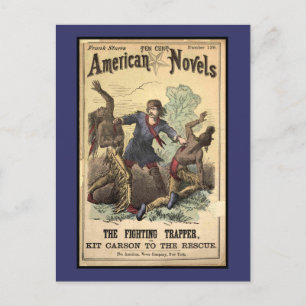 Dime Novel Kit Carson Postkarte