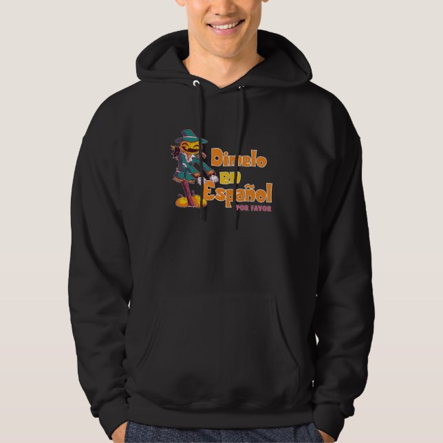 Dimelo En Espanol Calabaza Pumpking Spanish Teache Hoodie (Vorderseite)