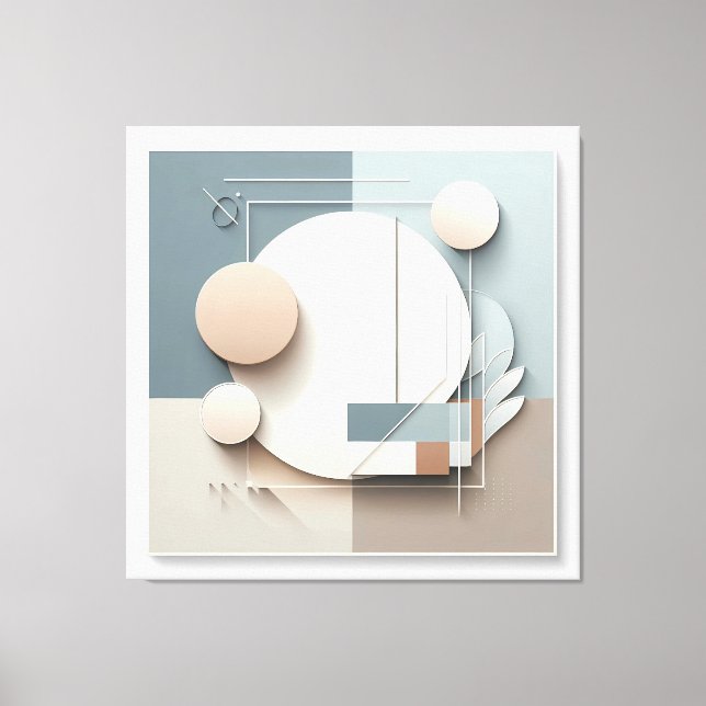 Dimensional Circle Composition Leinwanddruck (Vorderseite)