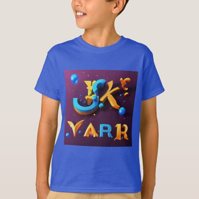 "Dimensional Elegance: 3D-Yar-Logo-T-Shirt" T-Shirt (Vorderseite)