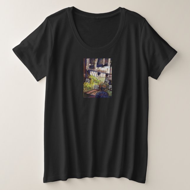 Dimensionen der Neugier Große Größe T-Shirt (Design vorne)