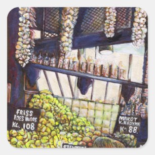 Dimensionen der Neugier Quadratischer Aufkleber