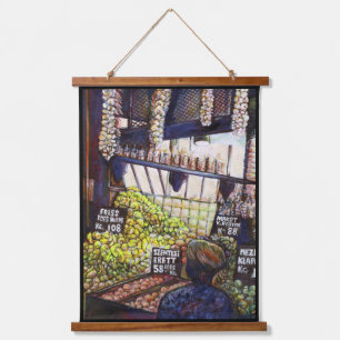 Dimensionen der Neugier Wandteppich Mit Holzrahmen