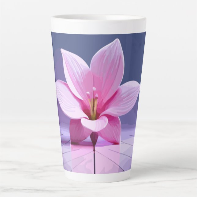 Dimensionen Gladioli: Rosa und Lila Meisterwerk Milchtasse (Vorderseite)