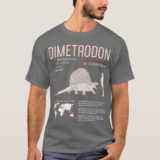 Dimetrodon Dinosaur Lustige Fakten Wissenschaft Mä T-Shirt
