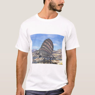 Dimetrodon stehend in einem Teich in der Wüste T-Shirt