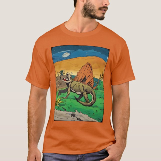 Dimetrodon synapsid Time Travel T-shirt Men's (Vorderseite)