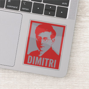 Dimitri Shostakovich Pop Art Custom Cut Vinyl Aufkleber