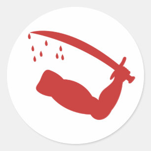 Dimmit's Goliad-Flag-Aufkleber Runder Aufkleber