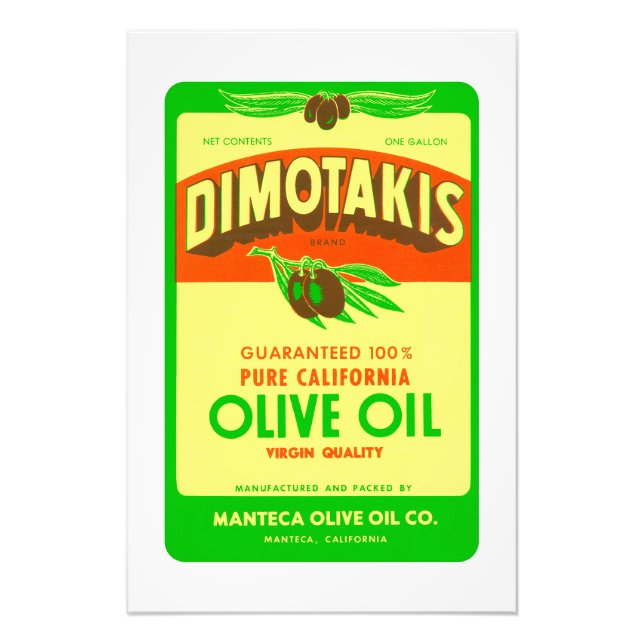 Dimotakis Family Olive Oil Co. Manteca, CA Fotodruck (Vorne)