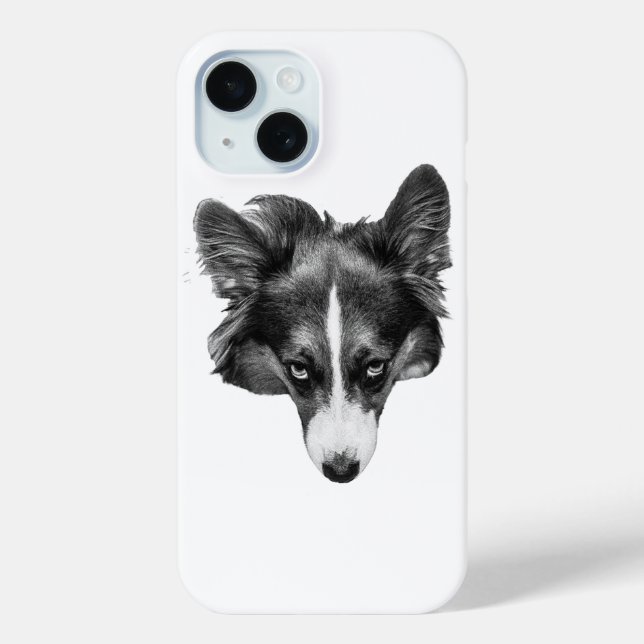 dimshade corgi face Case-Mate iPhone hülle (Rückseite)