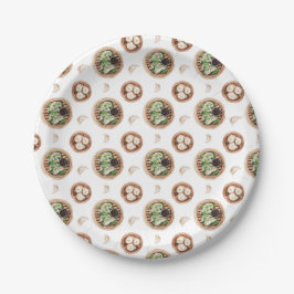 Dimsum-Wasserfarbmuster Pappteller