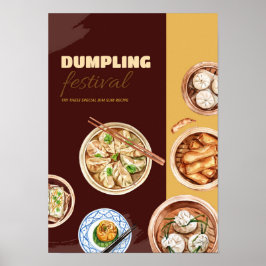 Dimsum Watercolor Poster