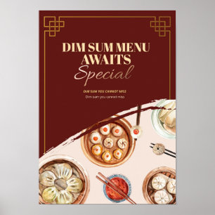 Dimsum Watercolor Poster