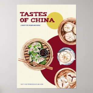 Dimsum Watercolor Poster