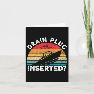 Din Plug eingesteckt Funny Boating Retro Boaters B Karte