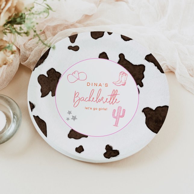 DINA Space Cowgirl Wüste Bachelorette Disco Pappteller (Von Creator hochgeladen)