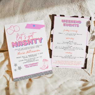 DINA Space Cowgirl Wüste Lass uns Nashty Bach I Einladung