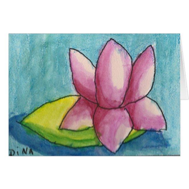 Dina-Wasserlilie-Karte (Vorderseite (Horizontal))