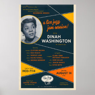 Dinah Washington Jazzplakat - Dinah Jams Poster