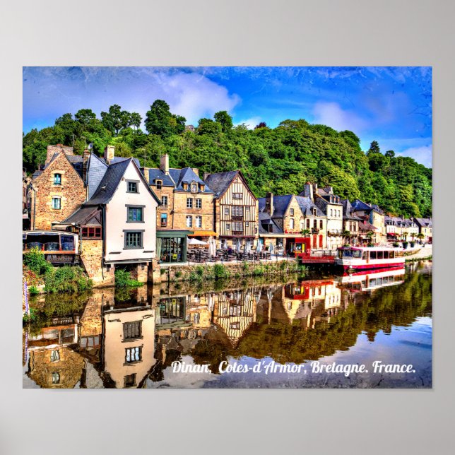 Dinan, Cotes-d'Armor, Bretagne. Frankreich. Poster (Vorne)