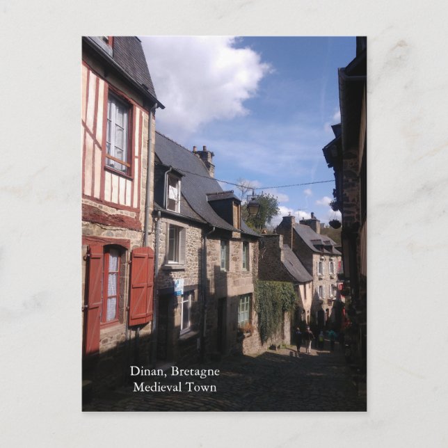 Dinan Medieval Village in Bretagne Frankreich Postkarte (Vorderseite)