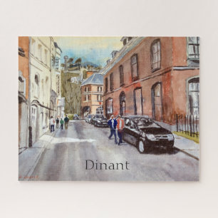 Dinant Belgium Street Scene Watercolor Puzzle