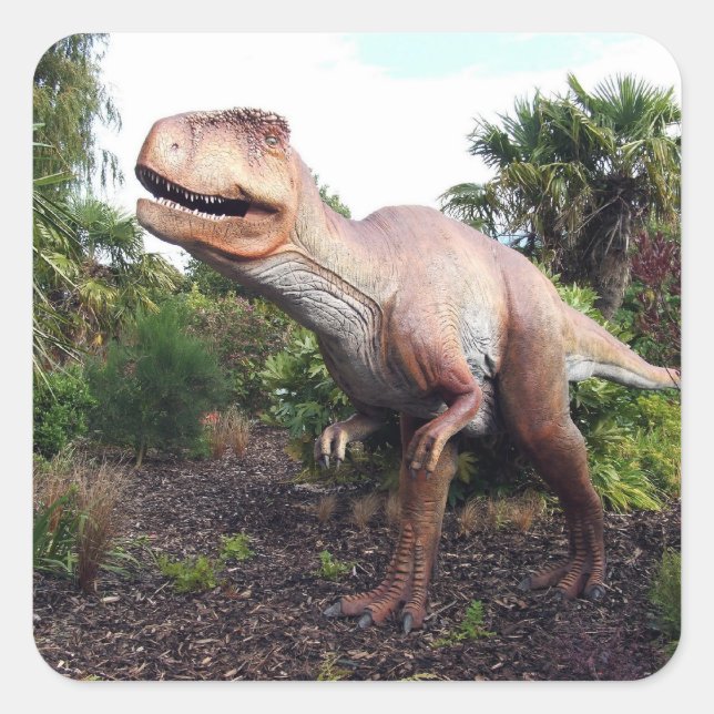 Dinasaur Quadratischer Aufkleber (Vorderseite)