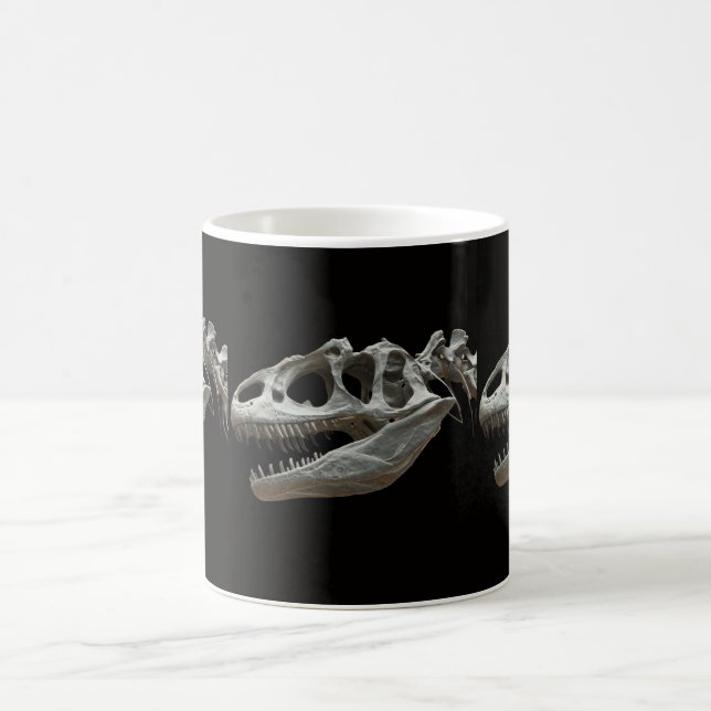 Dinasour Skeleton White Coffee Tasse (Mittel)