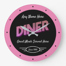 Diner beliebigen Namen seit Datum Retro sehen rosa