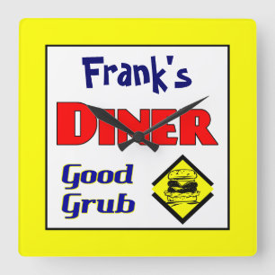 Diner Custom Retro Kitchenwall Uhr