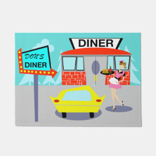 Diner Door Mat der 50er Jahre Fußmatte