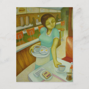 Diner Eggs Toast &Jelly Postkarte