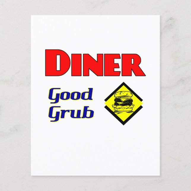 Diner Good Grub Hamburger Restaurant Art Flyer (Vorne)