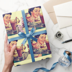 Diner im Stil der 1950er Jahre Geschenkpapier