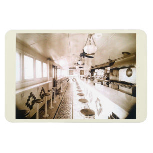 Diner-Inneres, 1920er Jahre Deco Vintage Magnet