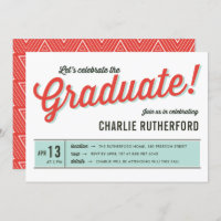 Diner Inspiriert Retro Typografy Graduation Party