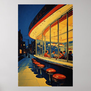Diner mit Nachtschicht Poster