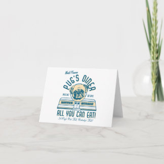 Diner-Notecards des Mops (fawn) Karte