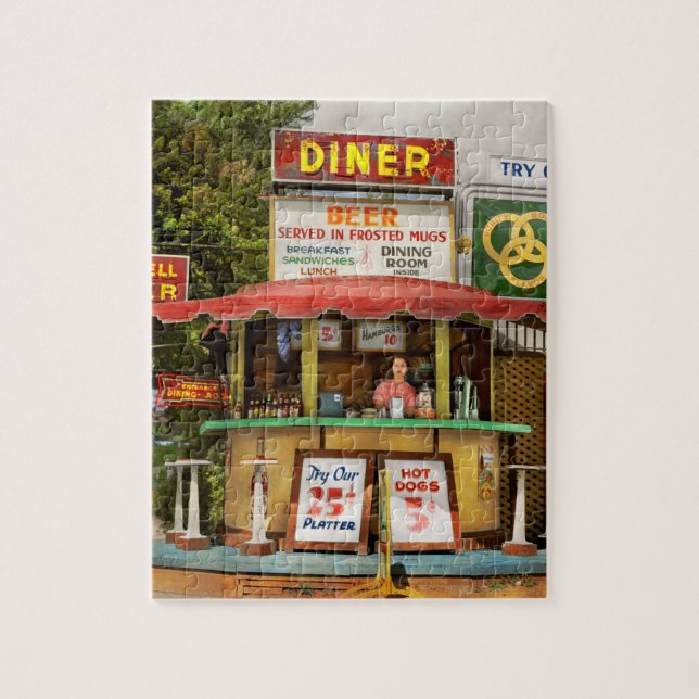 Diner - Probieren Sie unsere 25 Cent Platte 1940 Puzzle (Vertikal)