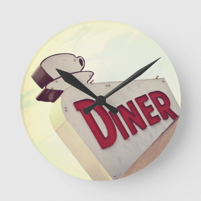 Diner Runde Wanduhr (Vorderseite)