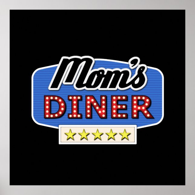 Diner Sign der Mama Poster (Vorne)