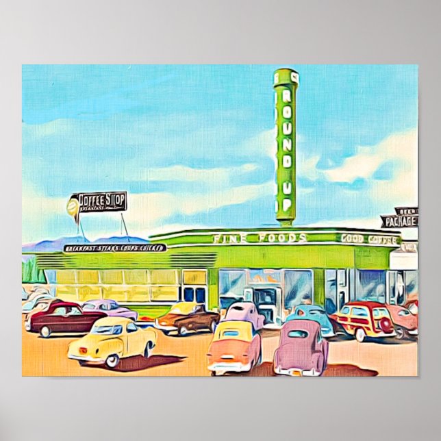 Diner-Store der 40er Jahre Poster (Vorne)