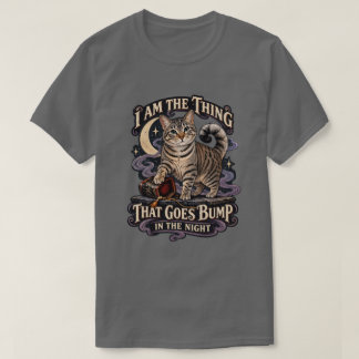 Ding, das in der Halloween-Nacht bump macht, Katze T-Shirt