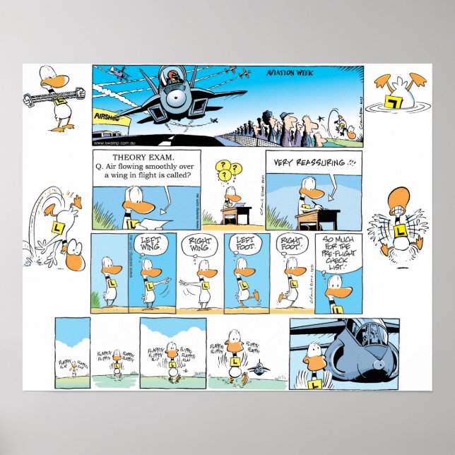 Ding Duck Aviation Comic Poster (Vorne)