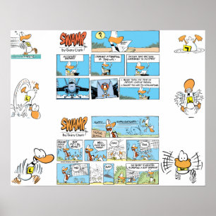 Ding Duck Aviation Comic Poster