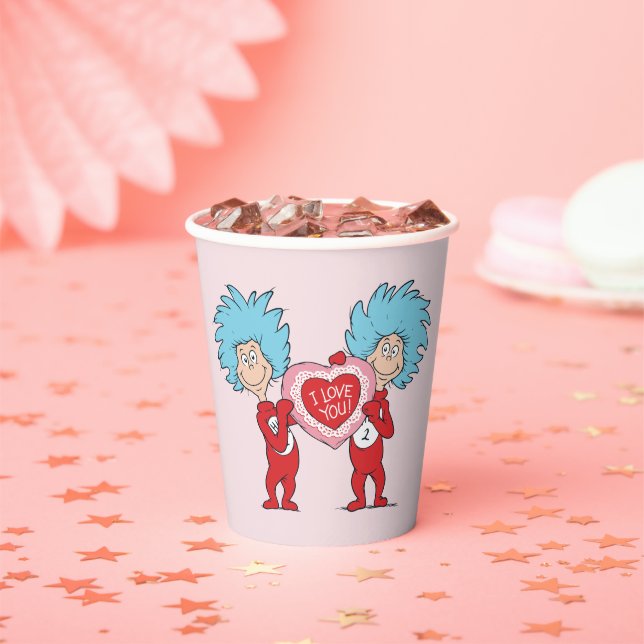 Ding Eins Ding Zwei Ich liebe Dich Pappbecher (Insitu)