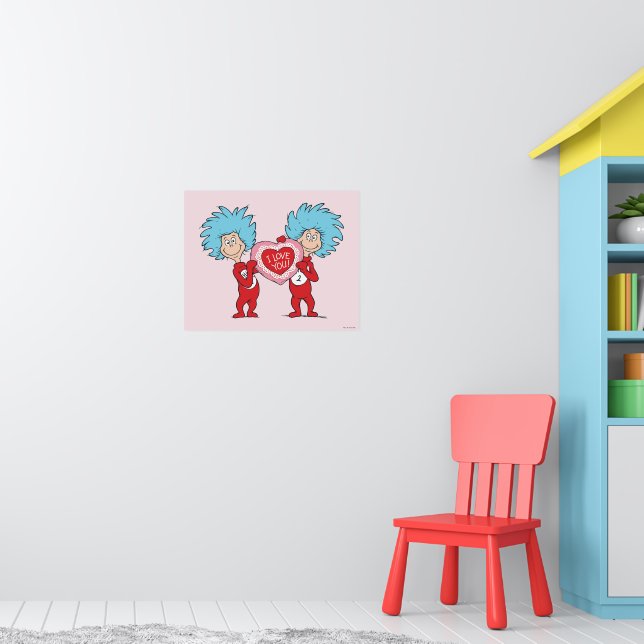 Ding Eins Ding Zwei Ich liebe Dich Poster (Kinderzimmer 1)