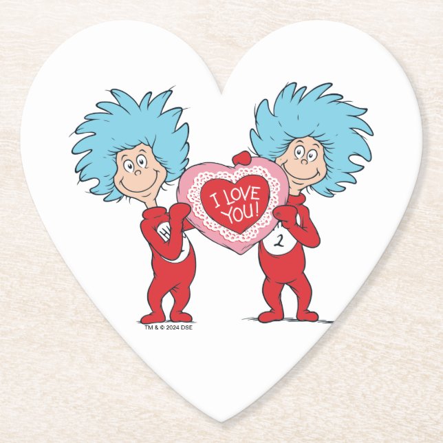 Ding Eins Ding Zwei Ich liebe Dich Untersetzer (Vorderseite)
