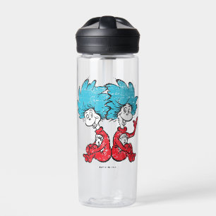 Ding Eins und Ding Zwei Vintage Katze im Hut Trinkflasche